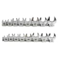 8-delars 3/8 \" metrisk gaffelnyckelsats