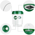 Miniatyrbild 4 av 4: 2-pack Hängande Solcellsdriven Getingfälla, Hängande Snickarbi-fälla, Återanvändbar Getingfälla Utomhus, Bålgetingsdödare, Hornetfälla för Trädgård Grön