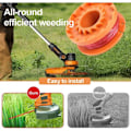 Miniatyrbillede 2 af 4: 4 ruller, Ø 1,65 mm 3 m, kompatibel med Worx 20V græstrimmere WG180 / WG163 / WG175, reservespole