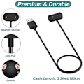 Miniatyrbilde 3 av 5: Lader kompatibel med Amazfit Gts 2, Gts 2 Mini, Gts 2e, Gtr 2, Gtr 2e, Gts 4 Mini, T-rex Pro, Bip 3, Bip U Smartwatch, Ladekabel Dockingstasjon...