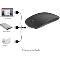 Miniatyrbillede 3 af 5: Genopladelig Bluetooth-mus til MacBook Pro/MacBook Air/iPad, trådløs mus til bærbar computer/notebook/PC/Chromebook (sort)