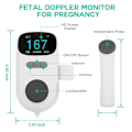 Miniatyrbild 3 av 4: Fetal Doppler Säker Pålitlig LCD-skärm Högkänslig Ultraljudsdisplay FHR Inbyggd Högtalare BT