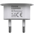 Miniatyrbilde 3 av 4: 2-pakning - Lader for iPhone - Hurtiglader - Adapter + Kabel 20w Hvit 2-pakning iPhone