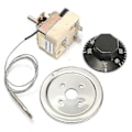 Miniatyrbillede 1 af 4: Rotary Temperaturregulator Termostat AC 250V 16A Knap 50 Til 300 Grader Celsius Temperaturkontrolkontakt Til Elektrisk Ovn