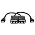 Miniatyrbilde 1 av 2: XJ-1 Par RJ45 CAT5e CAT6 UTP LAN Ethernet Extender Repeater 1080P 3D opptil 30m Sender og Mottaker