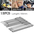 Pikkukuva 5 / 5: 13-osainen 100 mm Torx pitkä ruuvimeisselikärkisarja, magneettinen Torx-kärkisarja T6-T40, 1/4 tuuman kuusiokanta sähköruuvimeisseli