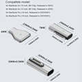 Pikkukuva 5 / 5: Typ-C naaras Magsafe 3 -muunnin USB-C magneettinen adapteri Side Bend Side Bend