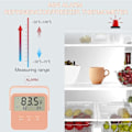 Miniatyrbillede 5 af 5: Frysalarm 2 stk Digitalt Køleskabstermometer Alarm Frysalarm Termometer Alarm Høj Lav Temperatur Alarm Ekstra Sensor (FMY)