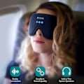 Miniatyrbillede 2 af 5: XJ-3D Memory Foam Sovemaske med Bluetooth Hovedtelefoner og Timer | Luksus Sovehovedtelefoner Sort
