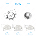 Miniatyrbillede 4 af 5: 60 90 120 Grader LED Linse Optisk Glas 44mm 50mm 57mm + Reflektor Kollimator + Fast Beslag Til 10W 20W 30W 50W 100W COB Chip