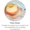 Miniatyrbillede 3 af 5: Roterende Skræller, 3 stk. Rustfri Skarpe Kartoffelskrællere med Skridsikre Håndtag og Roterende Blade til Æbler Gulerødder Agurker