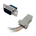 Pikkukuva 5 / 5: XJ-10kpl Db9 - Rj45 Modulaarinen Adapteri, Db9 - Rj45 Naarasliitin Ethernet-adapteri