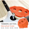 Miniatyrbilde 5 av 5: 4 stk Trebearbeiding Halvsirkelformet Filet Hurtigposisjonerere, ABS Radius Jig Router Maler Hjørne Router Bit, for Rettvinklede Bilderammer, Bord, Brett...