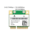 Miniatyrbillede 5 af 5: XJ-Ax210hmw Wifi Kort+antenne Wifi 6e Mini Pci-e Ax210 802.11ax/ac 2.4g/5g/6ghz Bt5.2 Trådløs Adapter