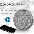 Pikkukuva 4 / 5: XJ-Monitoiminen DVD/VCD-soitin Langaton Bluetooth USB-lukusoitin Sisäänrakennettu kaiutin Ladattava