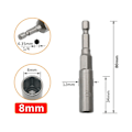 Miniatyrbilde 5 av 5: XJ-Deep Sekskantmuttertrekker Bor Sekskant Impact Socket Adapter 80mm Lengde Skrutrekker Bits 6-19mm Qui