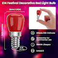 Pikkukuva 3 / 5: E14 punainen LED-lamppu 3W E14, koristeellinen punainen E14 LED-lamppu, 25W korvaava