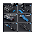 Miniatyrbilde 3 av 5: M2 SSD-kabinett NGFF 5 Gbps SATA-protokoll M.2 til USB 3.1 Gen1 SSD-adapter for NGFF SATA SSD-diskbox M.2