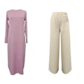 Miniatyrbild 2 av 5: Turkiet Islamisk Ramadan Kläder Kaftan Tvådelad Muslimsk Lång Topp och Byxor Set för Kvinnor Delad Abaya Klänningsset Modest
