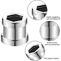 Miniatyrbillede 3 af 5: 2 stk. Metal Vandhaneadapter 20mm Han til 22mm Han Forlænger Vandhaneperlator Adapter Tilslutning