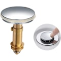 Miniatyrbild 1 av 5: XJ-Universal Pop Up-Bottenventil 38mm, Krom Pop Up Click Clack Avloppsplugg För Kök Badrum