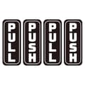Miniatyrbilde 1 av 5: Push Pull-klistremerker for dører, svart