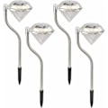 Miniatyrbilde 1 av 5: Solarlampe for utendørs hage, 4 x solcellediamant utendørs hagelamper