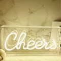 Miniatyrbild 4 av 5: Cheers Neonskylt Usb Led Skylt Skrivbordsljuslåda Cheers Neonbarskylt 3d Väggneon Varm Ljusskylt För P