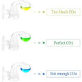 Miniatyrbilde 3 av 4: CO2-tester for akvarium, 2 CO2-monitorer for akvarium, CO2-tester i klart glass med sugekopp