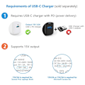 Miniatyrbilde 5 av 5: XJ-2x Ladekabel for Surface Connect til USB C, kompatibelt med Surface Pro 3/4/5/6/7, Surface Laptop