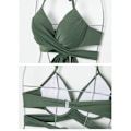 Pikkukuva 5 / 5: Ristikkäin sidottu ja jaetulla designilla varustettu bikini (vihreä S, 70-75), seksikkäästi keräävä