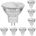 12V 50W Halogenlampor MR11 GU4 Spotbas Varmvit, Dimbar, 8-pack 50w