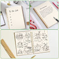 Miniatyrbild 5 av 5: XJ-Tom spiralblock A5, 4-pack spiralblock A5, 100 sidor/50 tomma ark spiralblock av kraftpapper