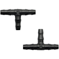 Miniatyrbilde 3 av 4: XJ-100 stk Dryppvanningskoblinger med mothaker, 4/7 mm Universal T-formet slangekobling, passer vanningssystem for hage 4/7 mm dryppslange