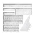 Miniatyrbilde 1 av 5: XJ-1sett Linjal Rustfritt Stål Mesh Linjal 216 400 520 599 699 800 1020 Blankt Rutenett 5d Diamantkunst Linjal