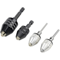 Miniatyrbild 1 av 5: XJ-4 st Borrchuck Snabbväxlingsadapter Mini 3-backars Borrchuck Skruvmejseladapter Elektrisk Borr Con