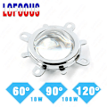 Miniatyrbillede 5 af 5: 60 90 120 Grader LED Linse Optisk Glas 44mm 50mm 57mm + Reflektor Kollimator + Fast Beslag Til 10W 20W 30W 50W 100W COB Chip
