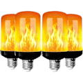 Miniatyrbillede 1 af 4: 4-pak E27 Flamme pærer 4W Base LED Flammeeffekt pærer 4 Lysindstillinger Dekorativ indendørs belysning til hjemmet Have Fest