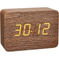 Miniatyrbild 2 av 5: Tfa Dostmann Design Radiostyrd väckarklocka i träimitation Clocco, 60.2549.08, Plast, Brun/orange[C]