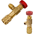 Miniatyrbillede 1 af 4: 2-pak Flydende Sikkerhedsventil Adapter, R410 R22 Sikkerhedsventil, Kølemiddel Kontrolventil, Aircondition Køleventil, til Aircondition Flowventiler