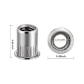 Miniatyrbilde 4 av 5: XJ-Nut 100 stk. 1/4in-20unc Rustfritt Stål 304 Finish Flat Hode Rivnut Gjenget Innsettingsmutter Riflet Kropp