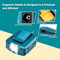 Miniatyrbillede 3 af 5: XJ-For Adp068 14.4v/18v Lithium-ion Batteriadapter Strømkilde Batterier Oplader Med Dobbelte Usb-porte