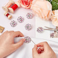 Miniatyrbilde 2 av 5: XJ-10 stk 28 mm Blomst Rhinestone Shank Knapper Krystall Sy På Knapper med 1 Hull og Flat Bakside, Rhinestone Snøfnugg Metallknapper