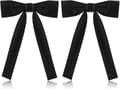 2-pack Western Bow Tie for Men Colonel Tie Black Women's Bow Tie Clip