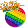 Pikkukuva 1 / 3: Pop It Fidget Lelu Alkuperäinen - Sateenkaari Pyöreä - CE-hyväksytty 65