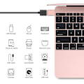 Miniatyrbild 2 av 5: XJ-USB C till USB-adapter (2-pack), USB-C till USB 3.0-adapter, USB typ-C till USB, Thunderbolt 3 till USB hona-adapter OTG för MacBook Pro
