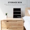 Miniatyrbild 3 av 5: XJ-3 Fack PU Läder Fjärrkontrollhållare Organizer, Förvaringslåda för Hemmet, Tv-guide/post/cd O