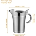 Miniatyrbillede 3 af 5: XJ-Termokande i rustfrit stål, dobbeltisoleret, sovsekande med låg (750 ml) - WELLNGS