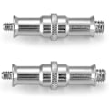 Miniatyrbillede 2 af 4: XJ-1/4 til 3/8 tommer Metal Hanadapter Gevind Skrueadapter Spigot Stud til Studiolysstativ, Adapter, Kuglehoved, Trådløs Flashmodtager, 2-pak