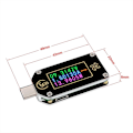 Miniatyrbilde 4 av 5: XJ-Tc66c Type-c Pd Trigger Usb Voltmeter Amperemeter Spenning 2-veis Strømmåler Multimeter Med Bluetooth